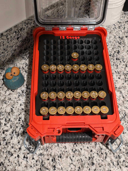 Milwaukee Packout (48-22-8435) with Custom Inserts for 12 Gauge
